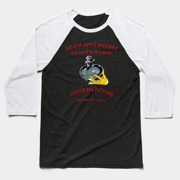 Salem Apothecary conjuring spells and potions since 1692 Baseball T-Shirt by Bunnuku